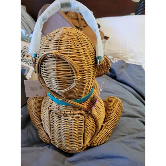 KATE SPADE Limited Edition “Georgia” Wicker Monkey Bag - Picture 6 of 16